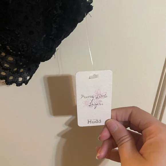 Mudd NWT black lack bralette size Medium. - Picture 3 of 3